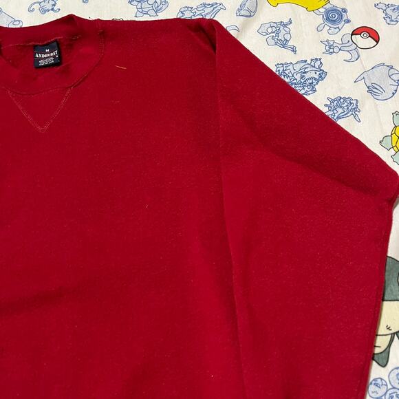 Vintage 90s Andhurst Red Blank Sweatshirt - Picture 2 of 3